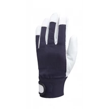 Bőrkesztyű, Eurostrong 860, színkecske, szürke, kék pamut, tépőzár, 10 (10 pár/csomag) Bőrkesztyű, Eurostrong 860, színkecske, szürke, kék pamut, tépőzár, 10 (10 pár/csomag)