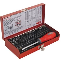 Dugókulcs- és csavarbehajtó bit készlet, KENNEDY, 60 részes