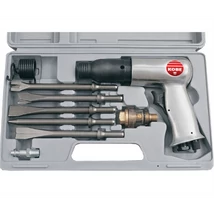 Vésőkalapács, KOBE, pneumatikus, pisztolymarkolatú, vésőszárakkal Vésőkalapács, KOBE, pneumatikus, pisztolymarkolatú, vésőszárakkal