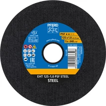 Darabolókorong, PFERD, acél, 125 x 1,0 x 22,2 mm Darabolókorong, PFERD, acél, 125 x 1,0 x 22,2 mm