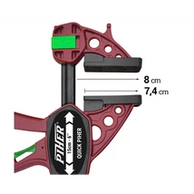 Gyorsszorító, QUICK PIHER, egykezes, 600 mm Gyorsszorító, QUICK PIHER, egykezes, 600 mm