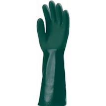 Védőkesztyű, 3739, polimer, mártott, vegyszerálló, 40 cm, zöld, 9