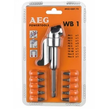 Sarokcsavarzó adapter, AEG, WB1 szett, 11 részes