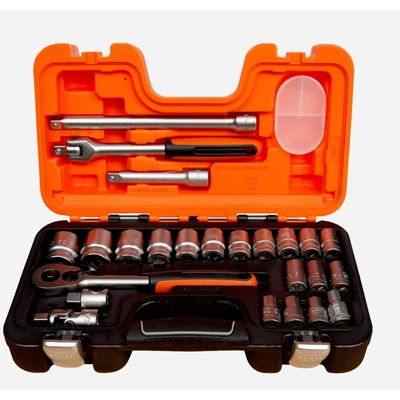 Dugókulcskészlet, BAHCO, 29 részes, 1/2