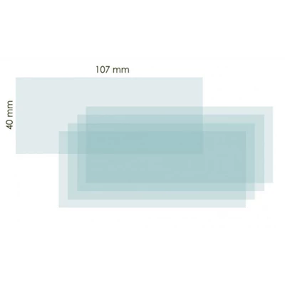 Hegesztőüveg, belső, 40 x 107 x 1 mm Hegesztőüveg, belső, 40 x 107 x 1 mm