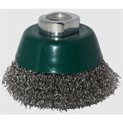 Fazékkefe, ABRABORO, inox, hullámos, 60 mm x M14