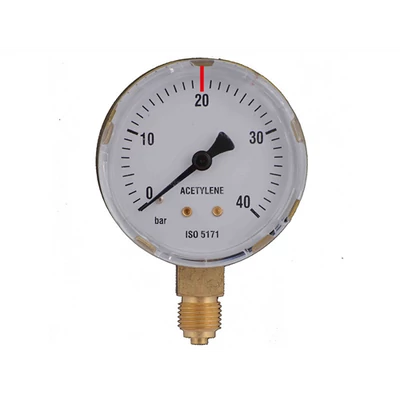 Nyomáscsökkentő óra, IWELD, acetilén, 63/ 40 bar/20 bar