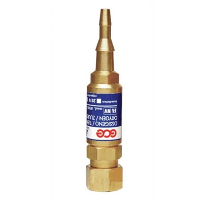 Visszavágásgátló, GCE, FBA-SG2L, markolathoz, oxygén, 1/4" , 6,3 mm tömlővéggel Visszavágásgátló, GCE, FBA-SG2L, markolathoz, oxygén, 1/4" , 6,3 mm tömlővéggel