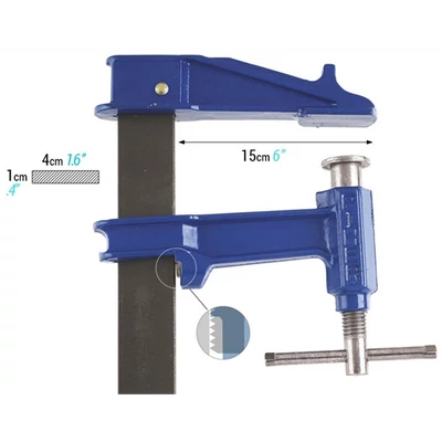 Csavaros gyorsszorító, PIHER, dugattyús, 500 x 150 mm Csavaros gyorsszorító, PIHER, dugattyús, 500 x 150 mm
