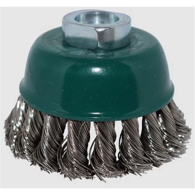 Fazékkefe, ABRABORO, inox, sodrott, 65 mm x M14