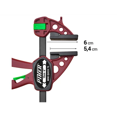 Gyorsszorító, QUICK PIHER, egykezes, 150 mm Gyorsszorító, QUICK PIHER, egykezes, 150 mm