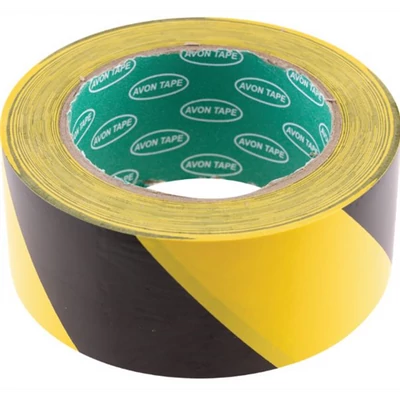 Jelzőszalag, AVON, sárga-fekete, öntapadós, 50 mm/33 m Jelzőszalag, AVON, sárga-fekete, öntapadós, 50 mm/33 m