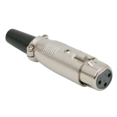 Kábelcsatlakozó, XLR 5 pólusú, beépített aljzat, fém Kábelcsatlakozó, XLR 5 pólusú, beépített aljzat, fém