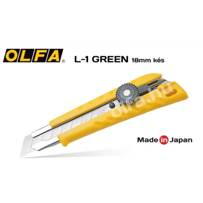 Kés, OLFA, L-1/GREEN Kés, OLFA, L-1/GREEN