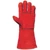 Hegesztőkesztyű, marhahasíték, piros, belső pamutbéléssel, 10